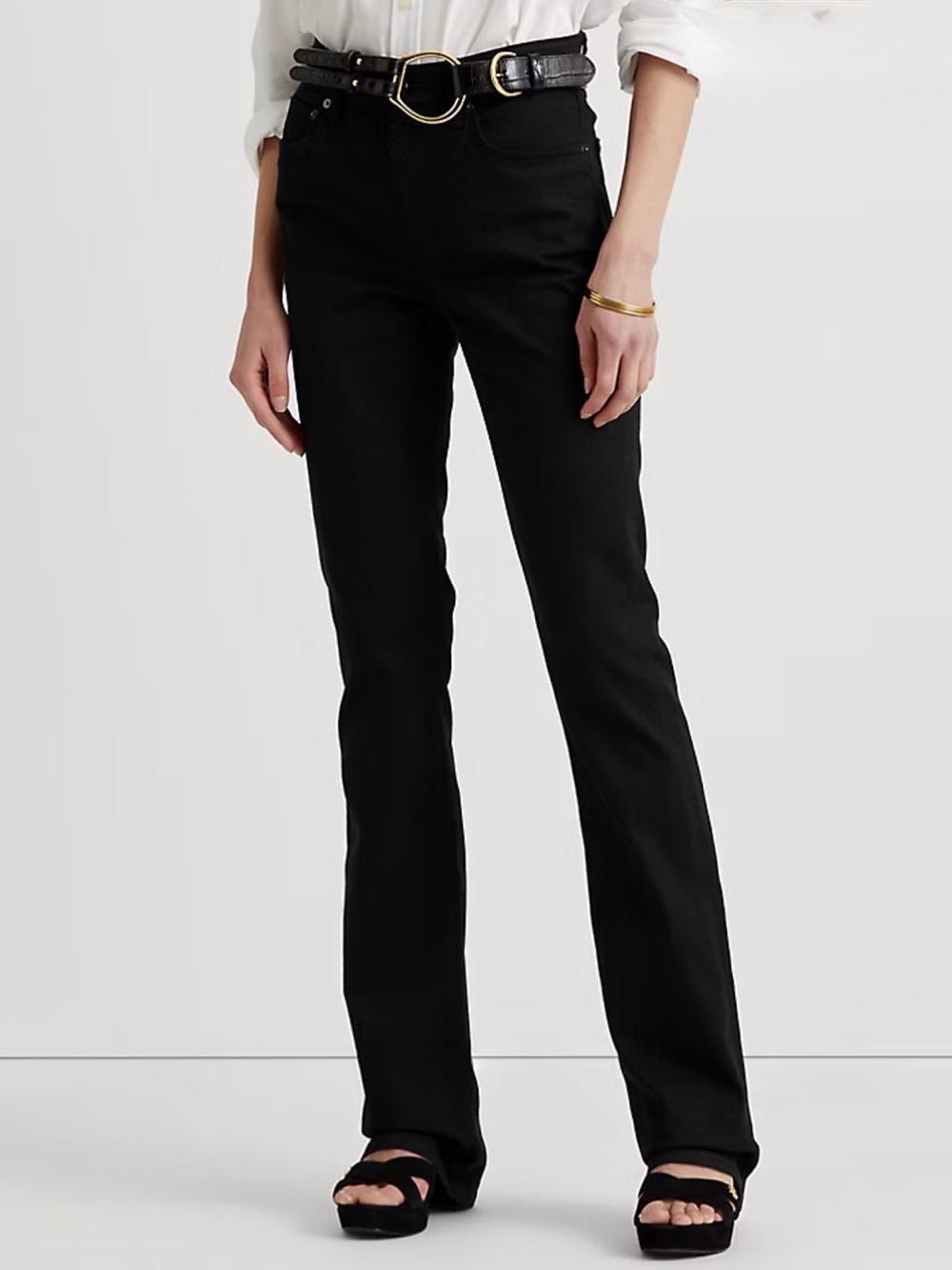 Lauren Ralph Lauren Black High Rise Boot-Leg